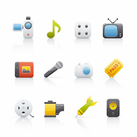 simsearch:400-04324814,k - Set of icons on white background in Adobe Illustrator EPS 8 format for multiple applications. Stock Photo - Budget Royalty-Free & Subscription, Code: 400-04133283