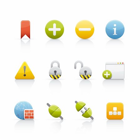 disconnect symbol - Set of icons on white background in Adobe Illustrator EPS 8 format for multiple applications. Stock Photo - Budget Royalty-Free & Subscription, Code: 400-04133290