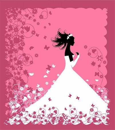simsearch:400-04141987,k - Bride. Wedding illustration for your design Foto de stock - Super Valor sin royalties y Suscripción, Código: 400-04133402