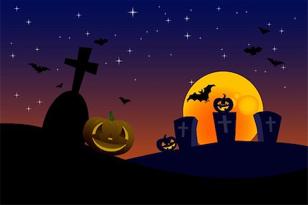 illustration of happy halloween pumpkins design Stock Photo - Budget Royalty-Free & Subscription, Code: 400-04133625