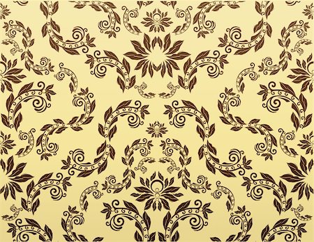 simsearch:400-06082540,k - Vector decorative royal seamless floral ornament Fotografie stock - Microstock e Abbonamento, Codice: 400-04133627