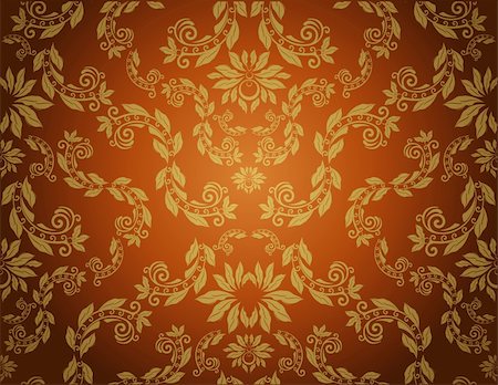 simsearch:400-04280922,k - Vector decorative royal seamless floral ornament Foto de stock - Super Valor sin royalties y Suscripción, Código: 400-04133629