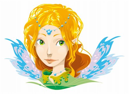 diadème - Fairy Girl, cartoon and vector fantasy character Stock Photo - Budget Royalty-Free & Subscription, Code: 400-04133808