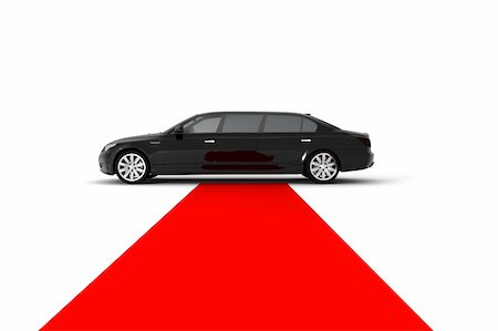 A black limousine with a red carpet Stock Photo - Budget Royalty-Free & Subscription, Code: 400-04133813