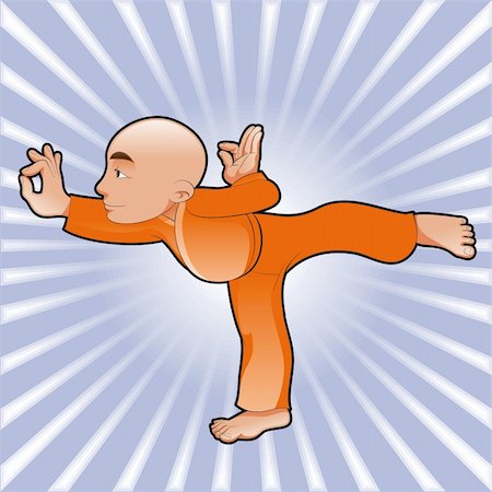 foot god - Yoga Position, cartoon and vector illustration Stock Photo - Budget Royalty-Free & Subscription, Code: 400-04133869