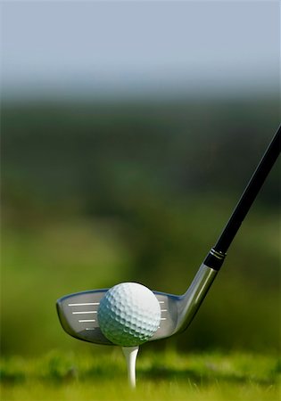 Golf club and ball in grass Stock Photo - Budget Royalty-Free & Subscription, Code: 400-04133877