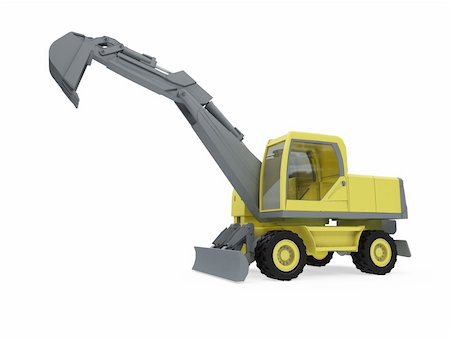 Isolated construction truck over white background Stock Photo - Budget Royalty-Free & Subscription, Code: 400-04144198
