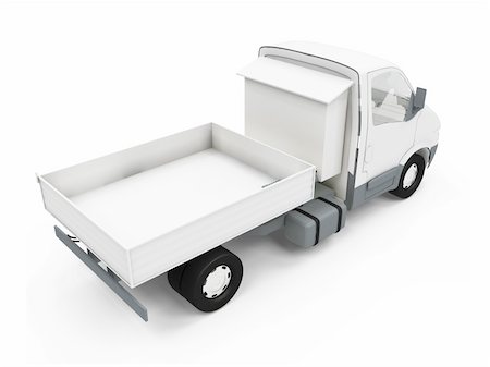 simsearch:400-04490908,k - Isolated construction truck over white background Stockbilder - Microstock & Abonnement, Bildnummer: 400-04144205