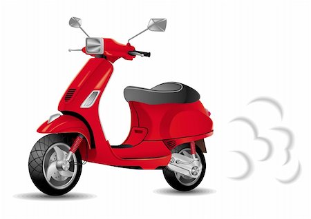 Scooter vector Stock Photo - Budget Royalty-Free & Subscription, Code: 400-04144360