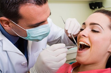 young patient visiting dentist for checkup Stock Photo - Budget Royalty-Free & Subscription, Code: 400-04144437