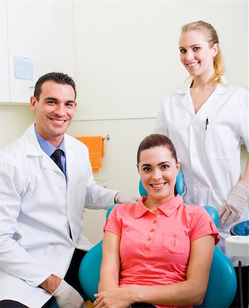 dentist and assist with patient in office Stock Photo - Budget Royalty-Free & Subscription, Code: 400-04144438