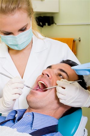 dentist and patient Photographie de stock - Aubaine LD & Abonnement, Code: 400-04144469
