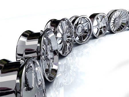 spokes - Auto steel alloy car rims over the white background Foto de stock - Super Valor sin royalties y Suscripción, Código: 400-04144872