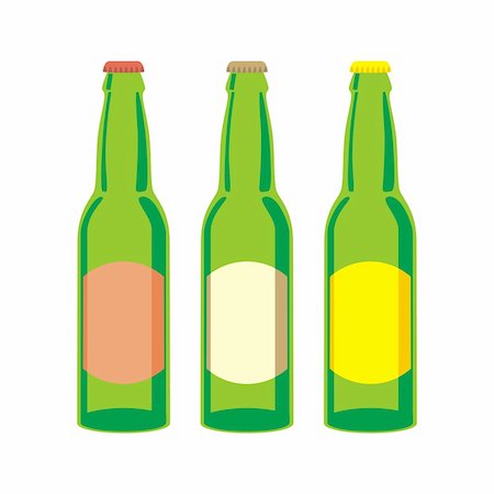 pilgrimartworks (artist) - fully editable vector isolated beer bottles set s ready to use Stock Photo - Budget Royalty-Free & Subscription, Code: 400-04145085