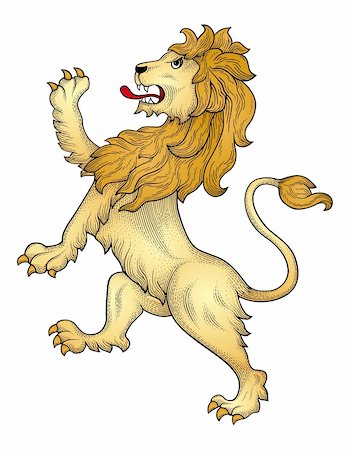 Rampant lion vector Stock Photo - Budget Royalty-Free & Subscription, Code: 400-04145107