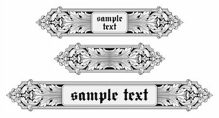 simsearch:400-04145153,k - Ornate banner vector Stock Photo - Budget Royalty-Free & Subscription, Code: 400-04145126