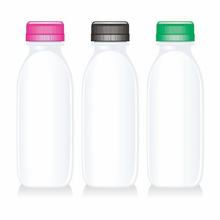 simsearch:400-09082204,k - isolated milk glass bottles Stock Photo - Budget Royalty-Free & Subscription, Code: 400-04145427