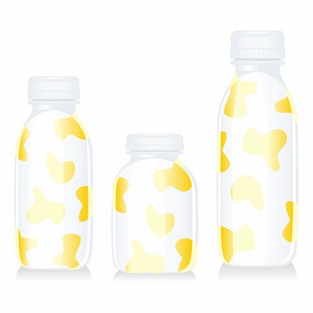 simsearch:400-04145606,k - isolated funny milk glass bottles Stockbilder - Microstock & Abonnement, Bildnummer: 400-04145423