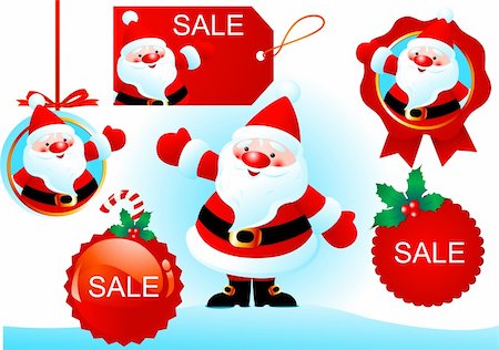 simsearch:400-08776910,k - Vector Christmas design elements for advertising. Stockbilder - Microstock & Abonnement, Bildnummer: 400-04145500