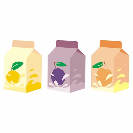 simsearch:400-04145606,k - fully editable vector isolated fruit yogurt carton boxes Stockbilder - Microstock & Abonnement, Bildnummer: 400-04145576