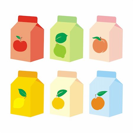 fully editable vector isolated yogurt carton boxes Photographie de stock - Aubaine LD & Abonnement, Code: 400-04145604