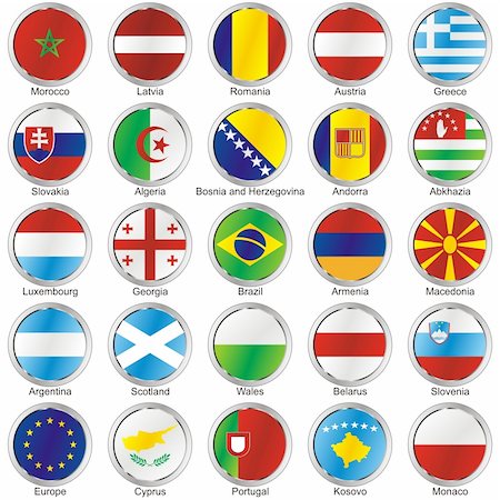 fully editable vector isolated flags Stock Photo - Budget Royalty-Free & Subscription, Code: 400-04145607