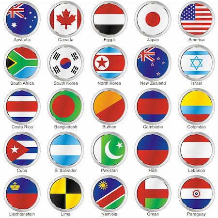 fully editable vector isolated flags Photographie de stock - Aubaine LD & Abonnement, Code: 400-04145609