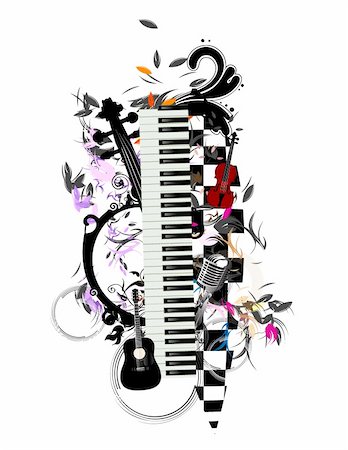 elegant swirl vector accents - music Stock Photo - Budget Royalty-Free & Subscription, Code: 400-04146934