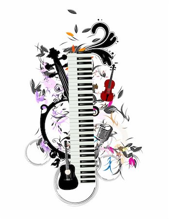 elegant swirl vector accents - music Stock Photo - Budget Royalty-Free & Subscription, Code: 400-04146939