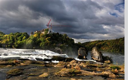 Rhine Falls (Rheinfall) at Schaffhausen in Switzerland Stock Photo - Budget Royalty-Free & Subscription, Code: 400-04147597