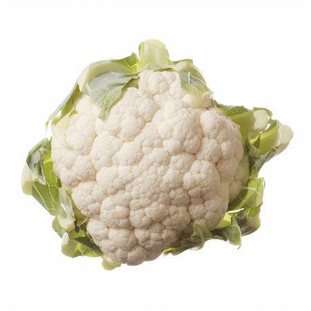 Cauliflower vegetable Brassica oleracea isolated on white Stock Photo - Budget Royalty-Free & Subscription, Code: 400-04149379