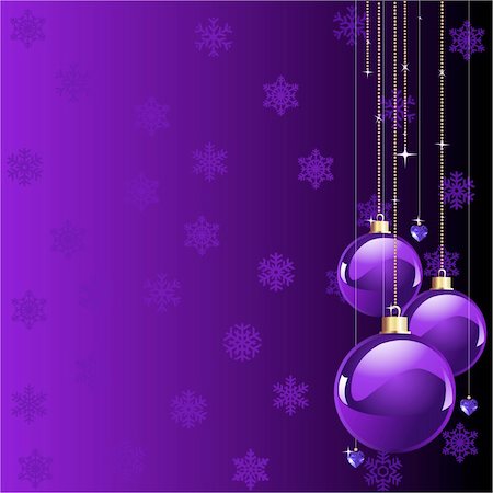 simsearch:400-05752762,k - Violet colors Christmas and New year's place card Foto de stock - Super Valor sin royalties y Suscripción, Código: 400-04149679