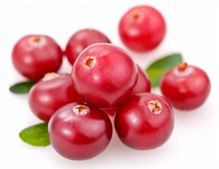 Cranberries on a white background Stock Photo - Budget Royalty-Free & Subscription, Code: 400-04149860