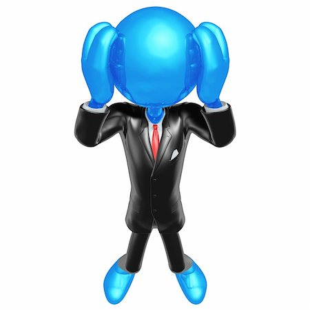 simsearch:400-04014219,k - Businessman Concept And Presentation Figure In 3D Foto de stock - Super Valor sin royalties y Suscripción, Código: 400-04140469