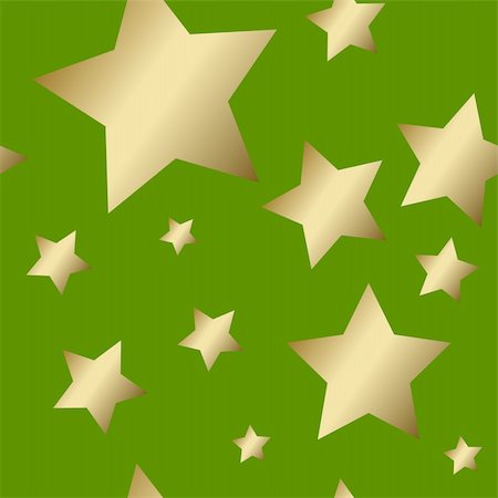 simsearch:400-05363622,k - Christmas seamless pattern - golden stars on green background Stock Photo - Budget Royalty-Free & Subscription, Code: 400-04141201