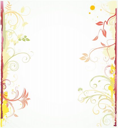 simsearch:400-07062285,k - Vector illustration of styled Floral Decorative background Foto de stock - Royalty-Free Super Valor e Assinatura, Número: 400-04141227