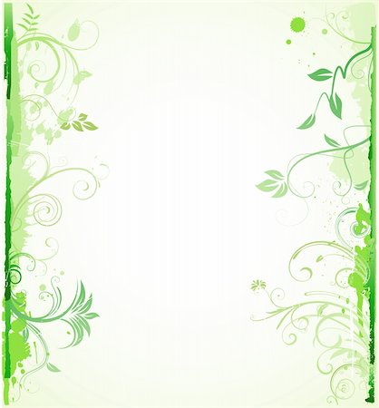 simsearch:400-04624081,k - Vector illustration of green styled Floral Decorative background Fotografie stock - Microstock e Abbonamento, Codice: 400-04141228