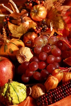 Still life and harvest or table decoration for Thanksgiving Foto de stock - Super Valor sin royalties y Suscripción, Código: 400-04141818