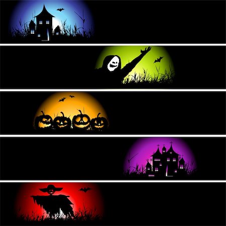 simsearch:400-06084547,k - Halloween banners for your design Stock Photo - Budget Royalty-Free & Subscription, Code: 400-04141997