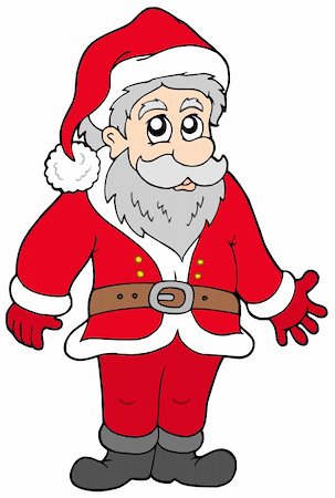 simsearch:400-05701435,k - Happy Santa Claus - vector illustration. Foto de stock - Super Valor sin royalties y Suscripción, Código: 400-04142103