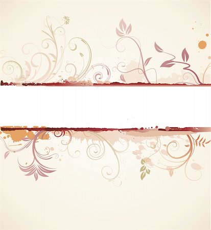 simsearch:400-04624081,k - Illustration vectorielle de style bannière décoratif Floral Photographie de stock - Aubaine LD & Abonnement, Code: 400-04142155