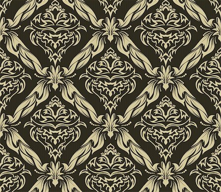 simsearch:400-04856402,k - Damask seamless vector background.  For easy making seamless pattern just drag all group into swatches bar, and use it for filling any contours. Stock Photo - Budget Royalty-Free & Subscription, Code: 400-04142231