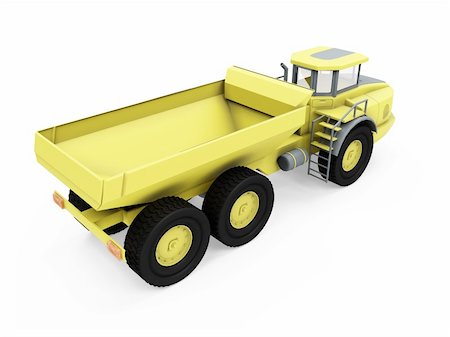Isolated construction truck over white background Stock Photo - Budget Royalty-Free & Subscription, Code: 400-04142295