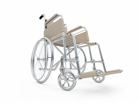 simsearch:400-04685076,k - Isolated wheelchair over white background Stock Photo - Budget Royalty-Free & Subscription, Code: 400-04142345