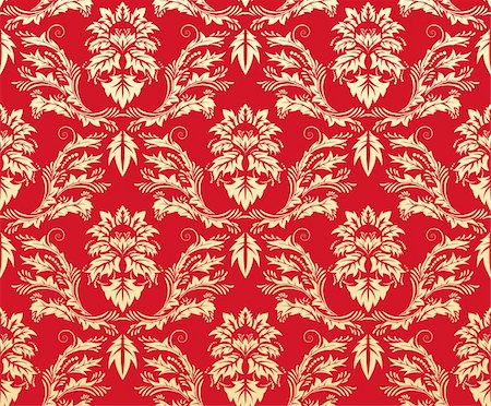 simsearch:400-05712923,k - Damask seamless vector background.  For easy making seamless pattern just drag all group into swatches bar, and use it for filling any contours. Fotografie stock - Microstock e Abbonamento, Codice: 400-04143073