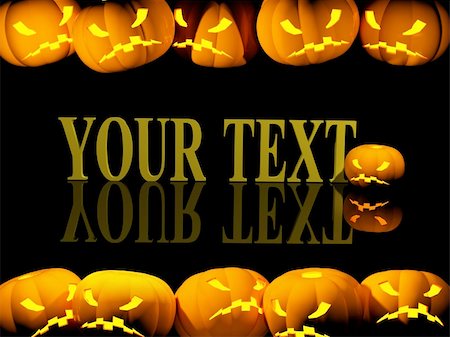 simsearch:400-07774937,k - Halloween background with evil pumpkins Stock Photo - Budget Royalty-Free & Subscription, Code: 400-04143177
