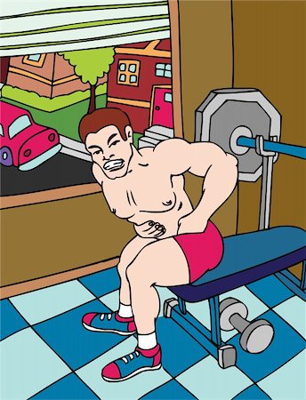 simsearch:400-04143685,k - Man injured while lifting weights. Stock Photo - Budget Royalty-Free & Subscription, Code: 400-04143691