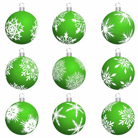simsearch:400-04075707,k - Set of Christmas (New Year) balls for design use. Vector illustration. Stock Photo - Budget Royalty-Free & Subscription, Code: 400-04154252