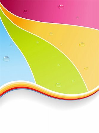 simsearch:400-04130413,k - Water drops on colorful background. Vector art. Fotografie stock - Microstock e Abbonamento, Codice: 400-04154279