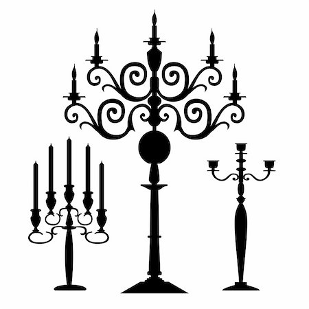Candelabra vector set, full scalable vector graphic included Eps v8 and 300 dpi JPG. Photographie de stock - Aubaine LD & Abonnement, Code: 400-04154484
